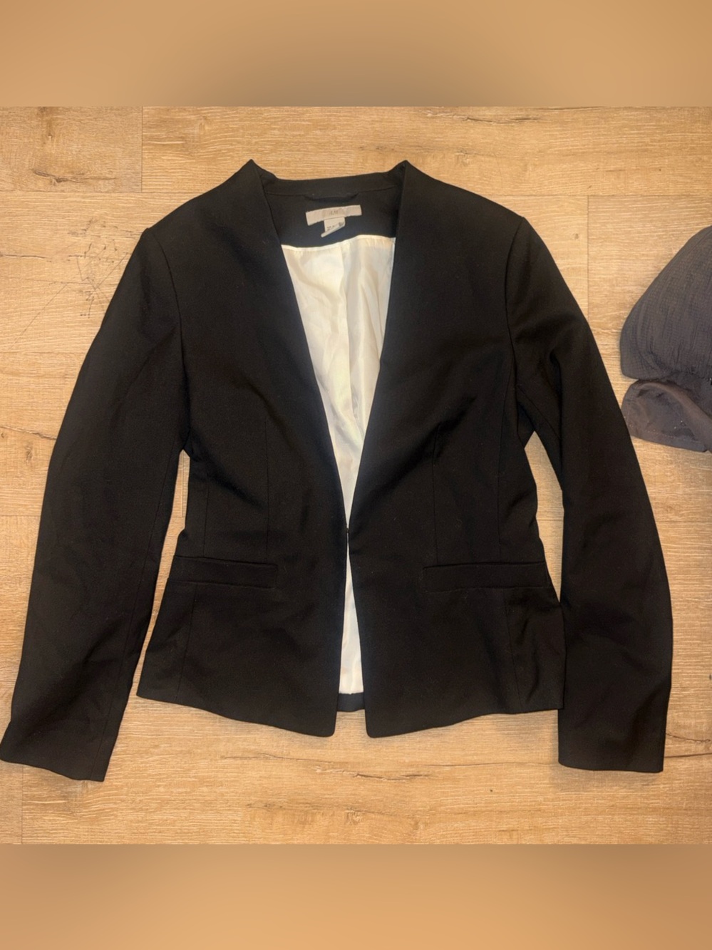 H&M Black Open-Front Tailored Women's Blazer